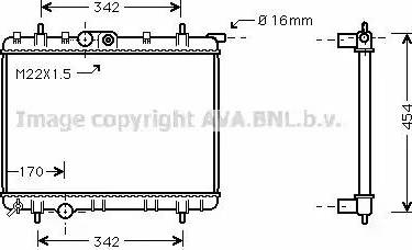 Ava Quality Cooling PEA2248 - Радиатор, охлаждение двигателя autosila-amz.com