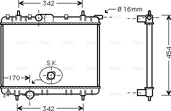 Ava Quality Cooling PEA2247 - Радиатор, охлаждение двигателя autosila-amz.com