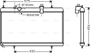 Ava Quality Cooling PEA2256 - Радиатор, охлаждение двигателя autosila-amz.com