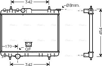 Ava Quality Cooling PEA2210 - Радиатор, охлаждение двигателя autosila-amz.com