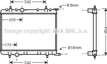 Ava Quality Cooling PEA2211 - Радиатор, охлаждение двигателя autosila-amz.com