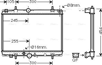 Ava Quality Cooling PEA2213 - Радиатор, охлаждение двигателя autosila-amz.com