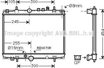 Ava Quality Cooling PEA2235 - Радиатор, охлаждение двигателя autosila-amz.com