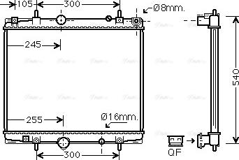 Ava Quality Cooling PEA2237 - Радиатор, охлаждение двигателя autosila-amz.com