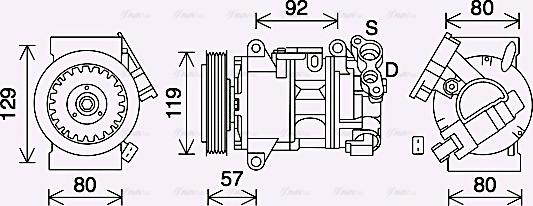 Ava Quality Cooling PEAK408 - Компрессор кондиционера autosila-amz.com