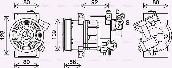 Ava Quality Cooling PEAK418 - Компрессор кондиционера autosila-amz.com