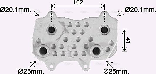 Ava Quality Cooling PR3097 - Масляный радиатор, автоматическая коробка передач autosila-amz.com