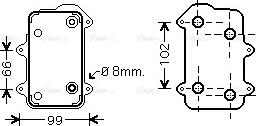 Ava Quality Cooling PR 3051 - Масляный радиатор, двигательное масло autosila-amz.com