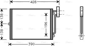 Ava Quality Cooling PRA5038 - Конденсатор кондиционера autosila-amz.com