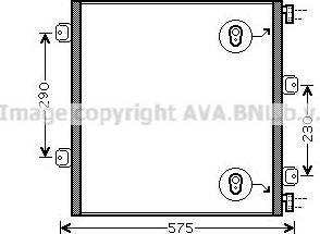 Ava Quality Cooling RE5075 - Конденсатор кондиционера autosila-amz.com