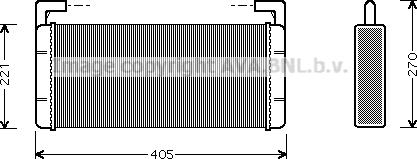 Ava Quality Cooling RE6015 - Теплообменник, отопление салона autosila-amz.com