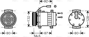 Ava Quality Cooling REAK073 - Компрессор кондиционера autosila-amz.com