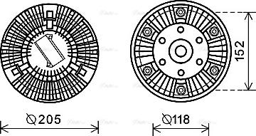 Ava Quality Cooling REC116 - Сцепление, вентилятор радиатора autosila-amz.com