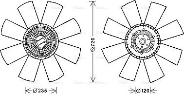 Ava Quality Cooling REF113 - Сцепление, вентилятор радиатора autosila-amz.com