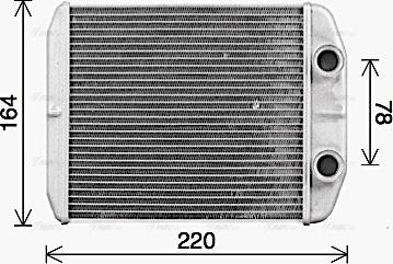 Ava Quality Cooling RT6663 - Теплообменник, отопление салона autosila-amz.com