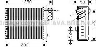 Ava Quality Cooling RT 6398 - Теплообменник, отопление салона autosila-amz.com