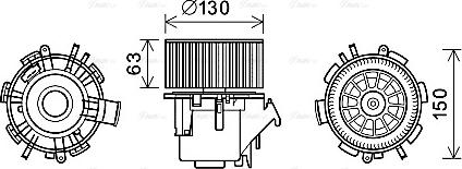 Ava Quality Cooling RT8599 - Вентилятор отопителя autosila-amz.com