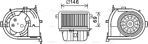 Ava Quality Cooling rt8591 - Электродвигатель, вентиляция салона autosila-amz.com