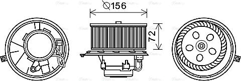 Ava Quality Cooling RT8581 - Вентилятор салона autosila-amz.com