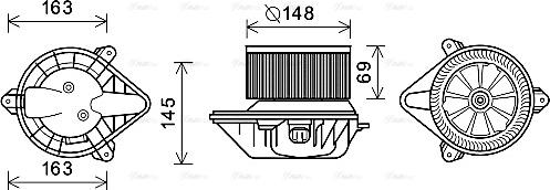 Ava Quality Cooling RT8587 - Вентилятор салона autosila-amz.com