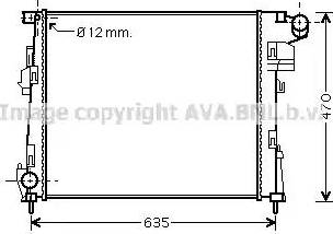 Ava Quality Cooling RT 2427 - Радиатор, охлаждение двигателя autosila-amz.com