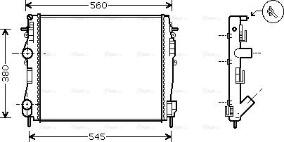 Ava Quality Cooling RT 2309 - Радиатор, охлаждение двигателя autosila-amz.com