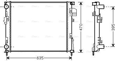 Ava Quality Cooling RT 2327 - Радиатор, охлаждение двигателя autosila-amz.com