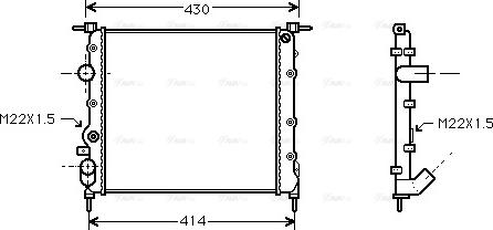 Ava Quality Cooling RT 2260 - Радиатор, охлаждение двигателя autosila-amz.com