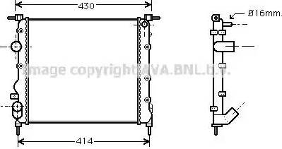 Ava Quality Cooling RT 2261 - Радиатор, охлаждение двигателя autosila-amz.com