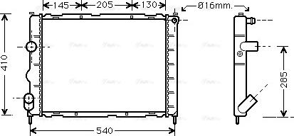 Ava Quality Cooling RT 2268 - Радиатор, охлаждение двигателя autosila-amz.com