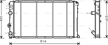 Ava Quality Cooling RT 2263 - Радиатор, охлаждение двигателя autosila-amz.com