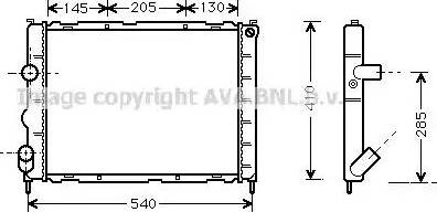 Ava Quality Cooling RT 2267 - Радиатор, охлаждение двигателя autosila-amz.com