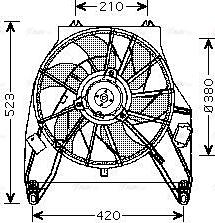 Ava Quality Cooling RT 7543 - Вентилятор, охлаждение двигателя autosila-amz.com