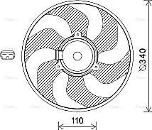 Ava Quality Cooling RT7567 - Вентилятор, охлаждение двигателя autosila-amz.com