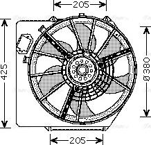 Ava Quality Cooling RT 7536 - Вентилятор, охлаждение двигателя autosila-amz.com