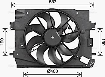 Ava Quality Cooling RT7662 - Вентилятор, охлаждение двигателя autosila-amz.com