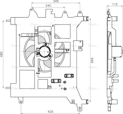 Ava Quality Cooling RT7687 - Вентилятор, охлаждение двигателя autosila-amz.com