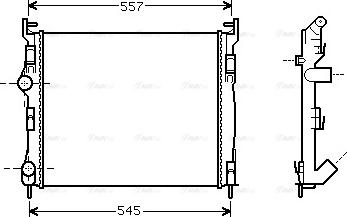 Ava Quality Cooling RTA2326 - Радиатор, охлаждение двигателя autosila-amz.com