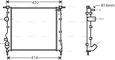 Ava Quality Cooling RTA2261 - Радиатор, охлаждение двигателя autosila-amz.com