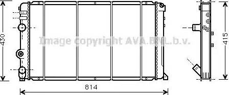 Ava Quality Cooling RTA2263 - Радиатор, охлаждение двигателя autosila-amz.com