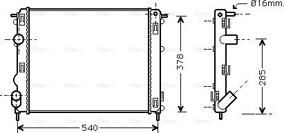 Ava Quality Cooling RTA2272 - Радиатор, охлаждение двигателя autosila-amz.com