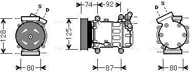 Ava Quality Cooling RTAK452 - Компрессор кондиционера autosila-amz.com