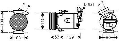 Ava Quality Cooling RTAK384 - Компрессор кондиционера autosila-amz.com