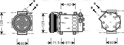 Ava Quality Cooling RTAK281 - Компрессор кондиционера autosila-amz.com