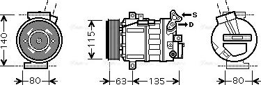 Ava Quality Cooling RTK486 - Компрессор кондиционера autosila-amz.com