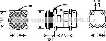 Ava Quality Cooling RT K433 - Компрессор кондиционера autosila-amz.com