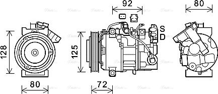 Ava Quality Cooling RTK628 - Компрессор кондиционера autosila-amz.com