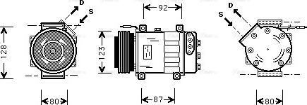 Ava Quality Cooling RT K037 - Компрессор кондиционера autosila-amz.com