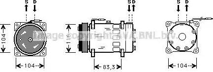 Ava Quality Cooling RT K075 - Компрессор кондиционера autosila-amz.com