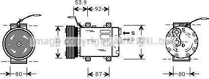 Ava Quality Cooling RT K073 - Компрессор кондиционера autosila-amz.com